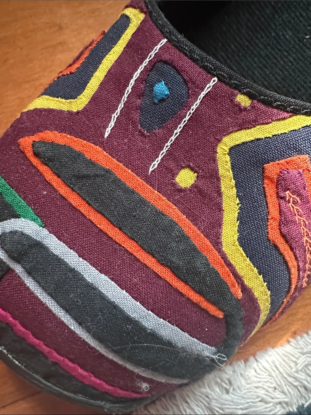 Colorful Geometric Mary Jane Flats - Multi